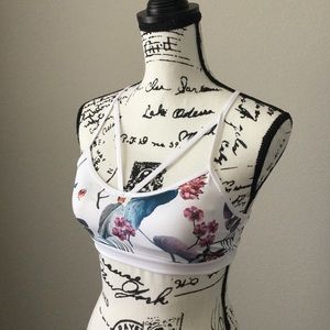 GapFit Gap Low Impact Strappy Sports Bra XS floral